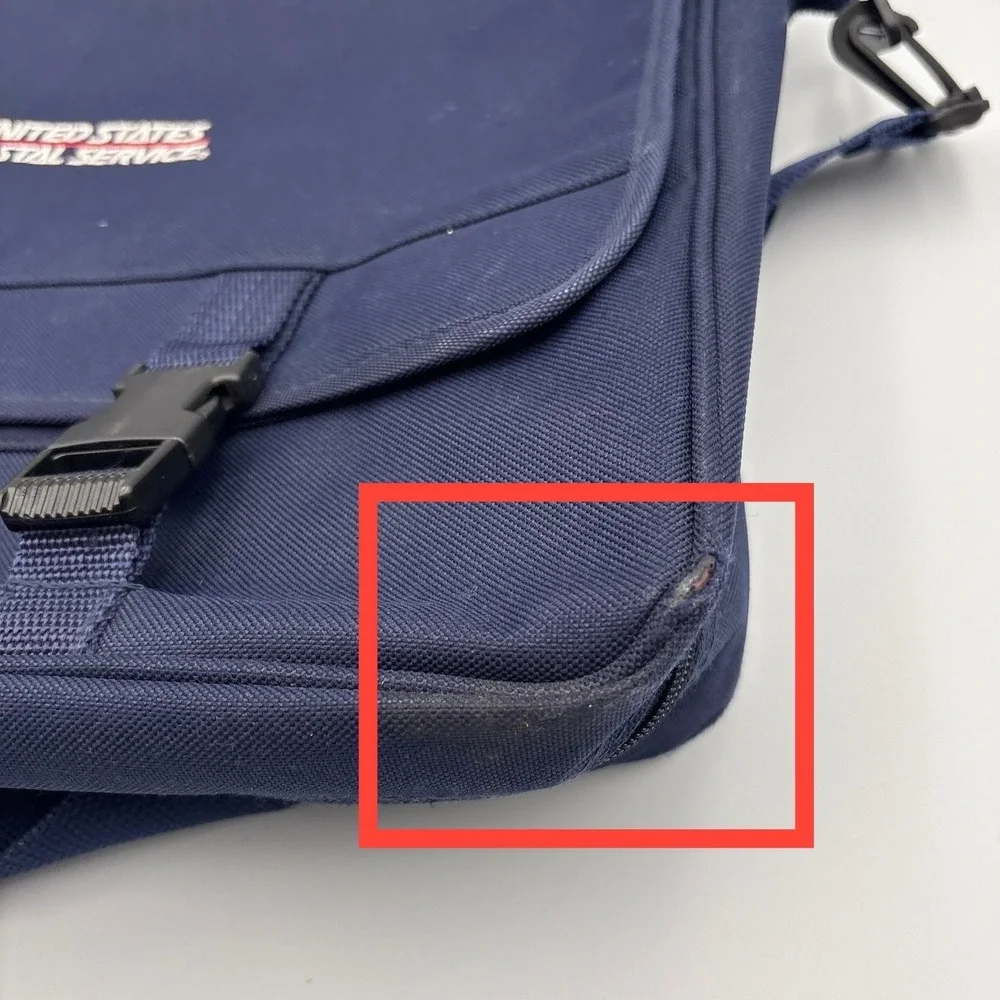 USPS United States Postal Service Messenger Bag Navy Blue Canvas Mail Carrier